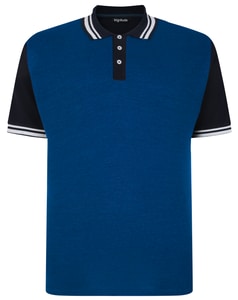 Bigdude Dobby Two Tone Poloshirt Königsblau/Marineblau