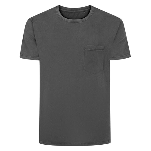 Bigdude Stückgefärbtes T-Shirt Schwarz Größe L