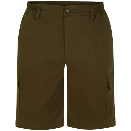 Bigdude Stretch-Twill-Cargo-Shorts mit elastischer Taille Khaki