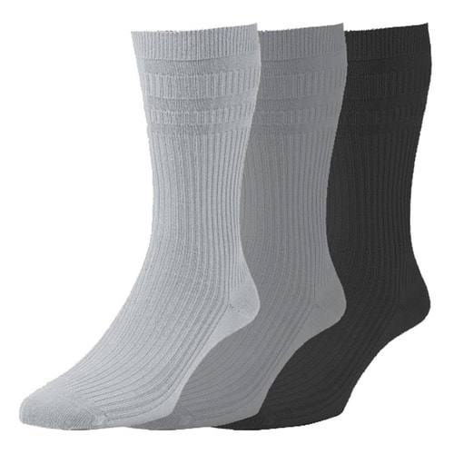 HJ Hall 3 Pack Softop Cotton Socks - Various Colours