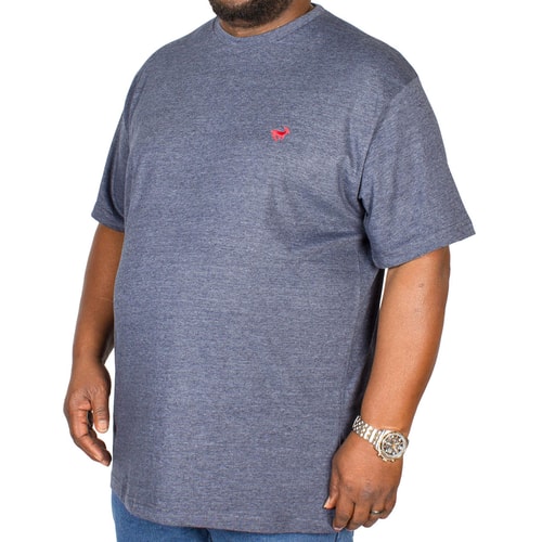 Bigdude meliertes T-Shirt Blau