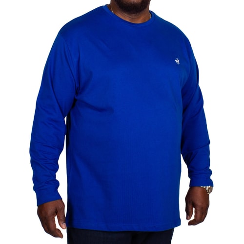 Bigdude Sweatshirt Rundhalsausschnitt Königsblau Tall Fit 