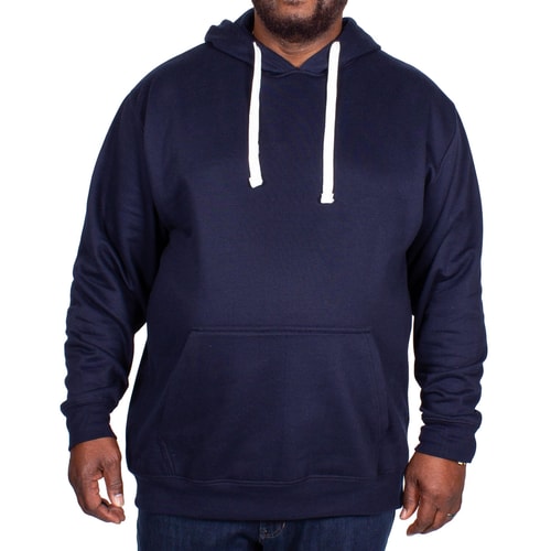 Bigdude Essentials Kapuzenpullover Marineblau Tall Fit 