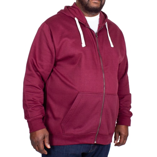 Bigdude Essentials Kapuzenjacke Weinrot 