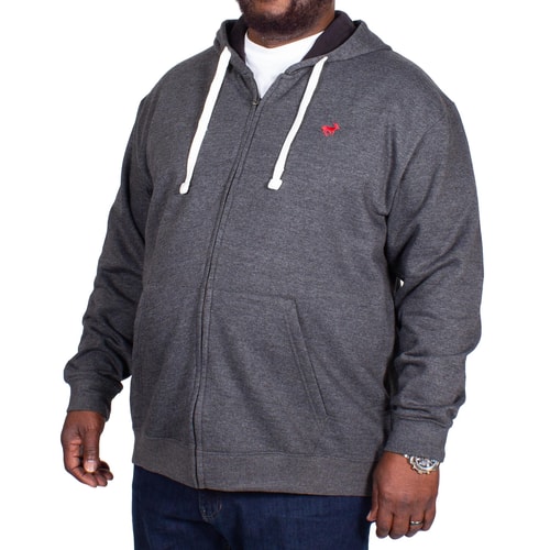 Bigdude Fleece Kapuzenjacke Grau 