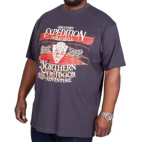 Espionage T-Shirt Expedition Aufdruck Grau 