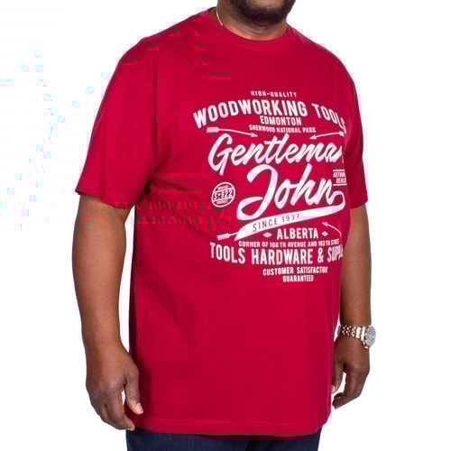 Espionage T-Shirt Gentleman Aufdruck Weinrot 