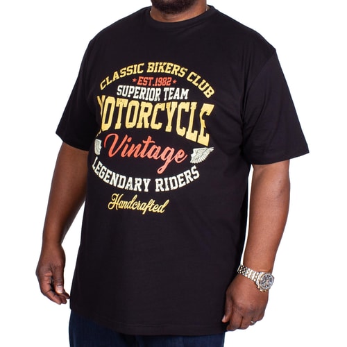 Espionage T-Shirt Motorcycle Aufdruck Schwarz