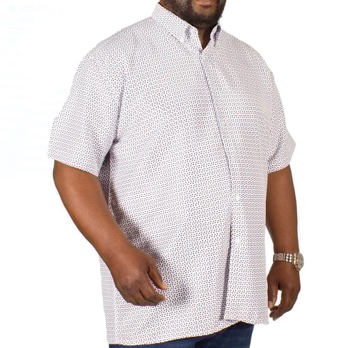 Fitzgerald Hemd geometrisches Muster Rot / Blau