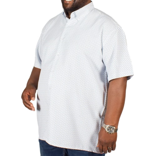 Fitzgerald Hemd geometrisches Muster Blau / Dunkelblau