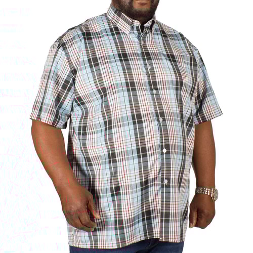 Fitzgerald Jamie Karo Hemd Hellblau / Rot