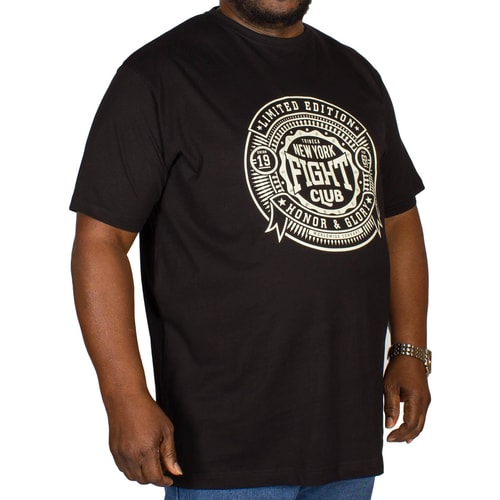 Espionage T-Shirt mit Fight Club Print Schwarz