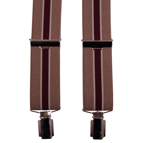 John King extra lange Hosenträger Beige 