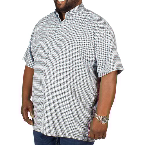 Fitzgerald Hemd mit Hahnentritt-Muster Blau