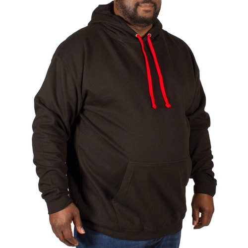 Awdis Varsity Kapuzenpullover Schwarz / Rot