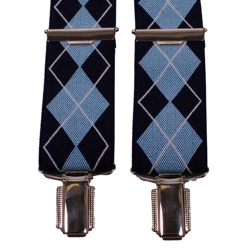 John King Extra lange Hosenträger Blau