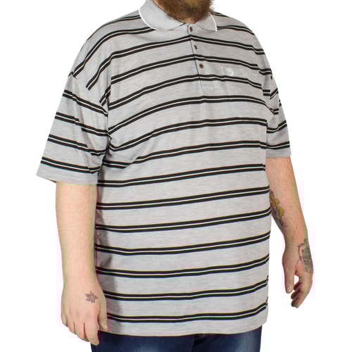 Brooklyn gestreiftes Poloshirt James Schwarz