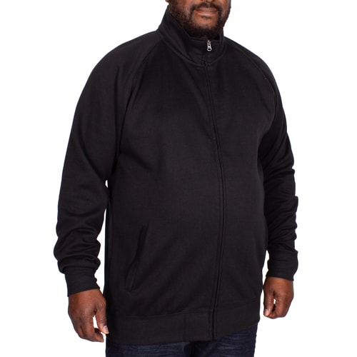 Kam Reißverschluss-Fleecejacke Schwarz