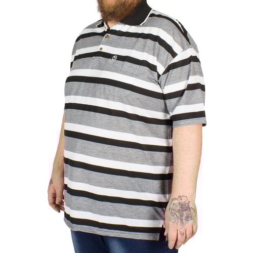 Brooklyn gestreiftes Poloshirt Hugo Schwarz