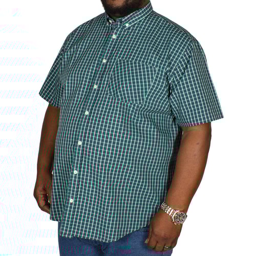 Bigdude modernes Karohemd Blau / Grün