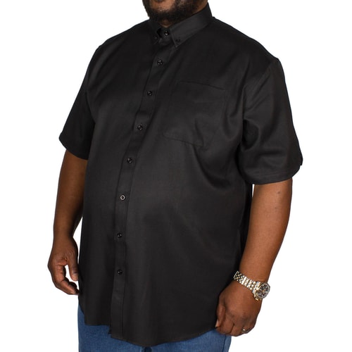 Espionage Oxford Kurzarmhemd Schwarz