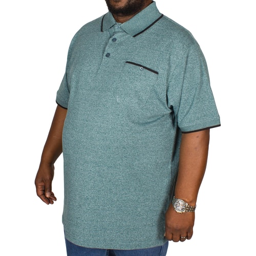 Espionage meliertes Jersey Poloshirt Petrol