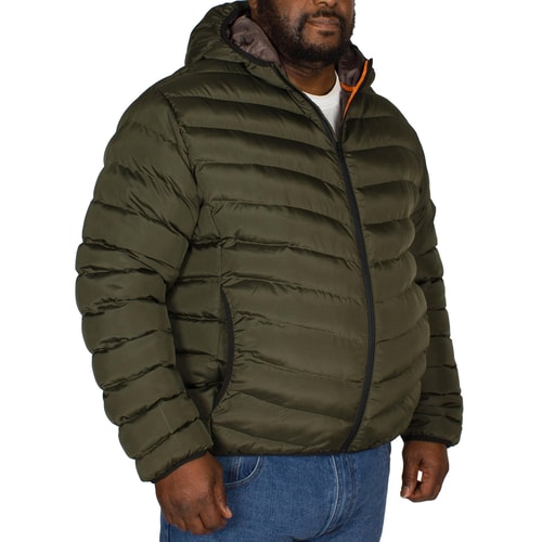 Bigdude Steppjacke mit Reißverschluss Khaki