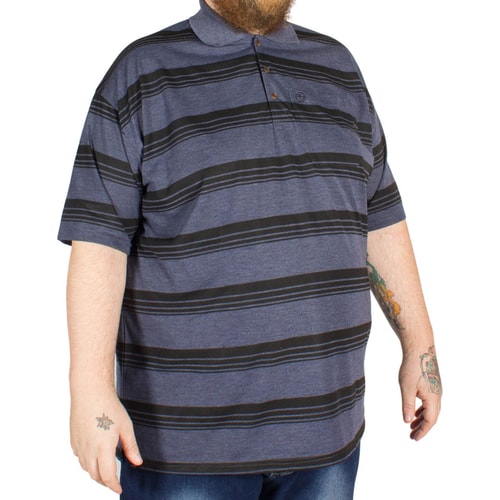 Brooklyn gestreiftes Poloshirt Andre Schwarz