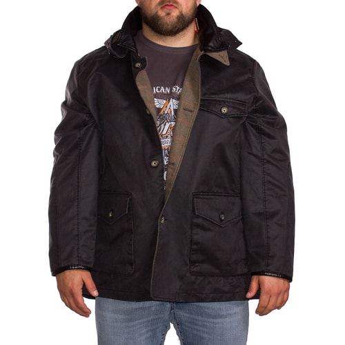 Le Breve B 007 Hooded Jacket Brown