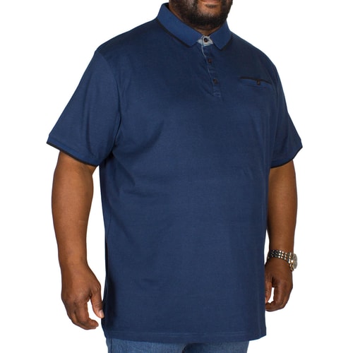 D555 gestreiftes Poloshirt Johan Blau