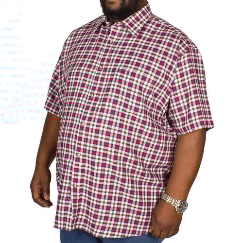 Cotton Valley kariertes Twill Kurzarmhemd Braun