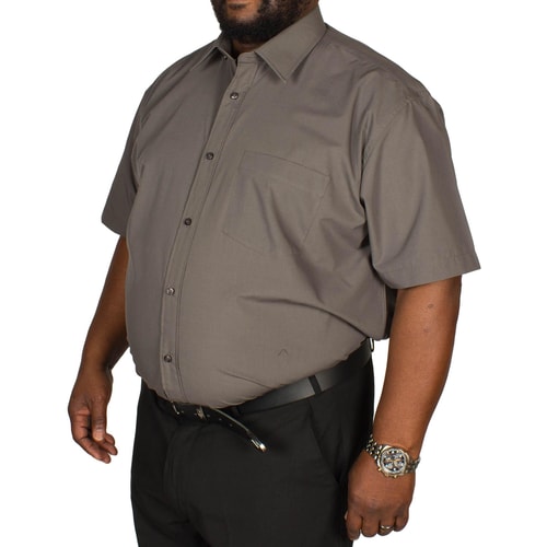 Metaphor klassisches Kurzarmhemd Anthrazit 