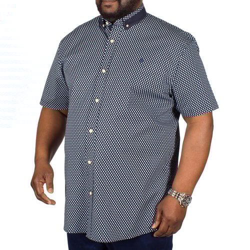 Mish Mash Navy Short Sleeve Raindrop Print Shirt
