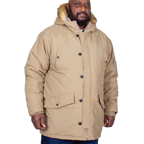 Bigdude Parka Noel mit Fellkapuze Beige