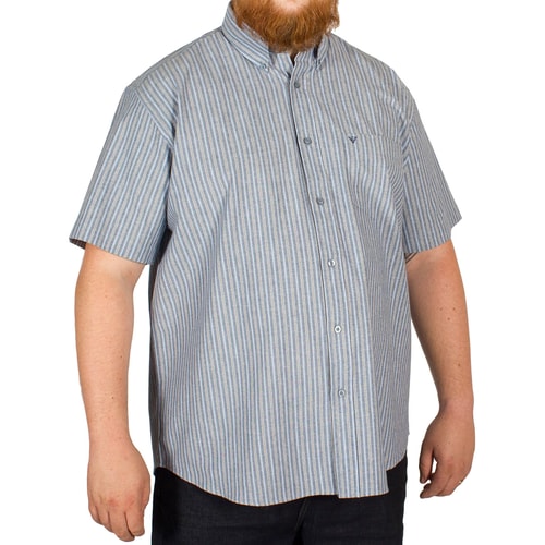 Cotton Valley gestreiftes Oxford-Hemd Blau