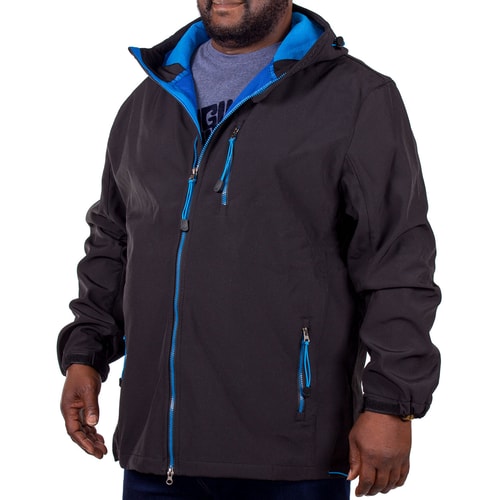 Espionage Softshell Kapuzenjacke Schwarz