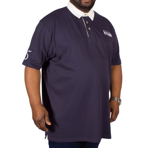 D555 Nash Rugby Poloshirt Dunkelblau - Tall Collection