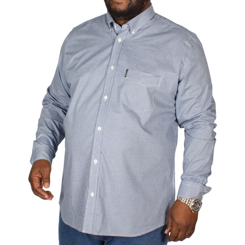 Ben Sherman Hemd mit Vichykaros Denim Blau