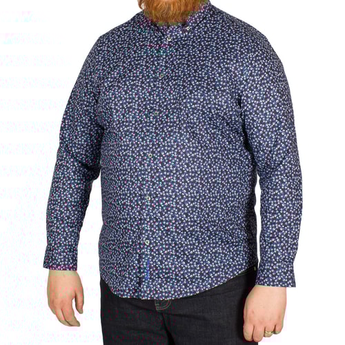 Ben Sherman Hemd mit Blumenmuster Blau