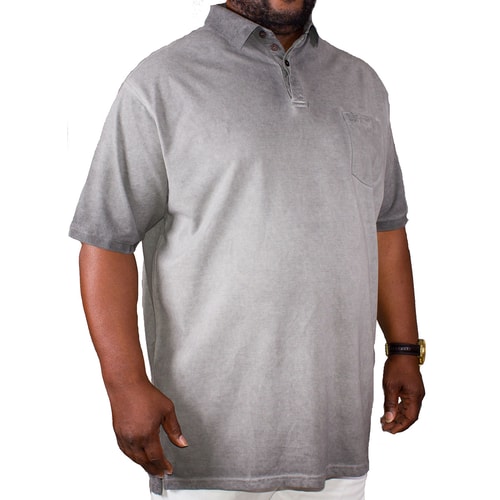 KAM Enzyme Wash Poloshirt Anthrazit