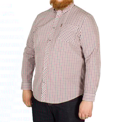 Ben Sherman Karohemd Dunkelblau / Rot