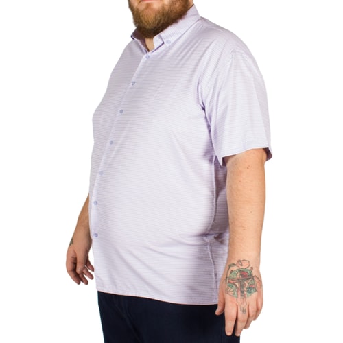 Fitzgerald Hemd Amos Herz-Diamanten-Muster Lila