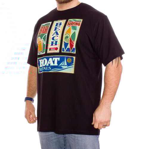 Espionage Beach Bar Print T-Shirt