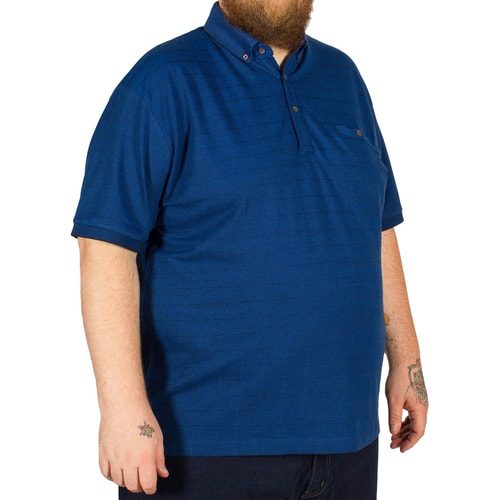 Lizard King Poloshirt Karomuster Kobaltblau