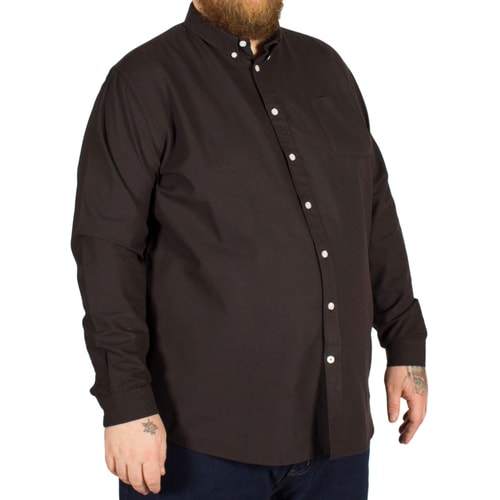 D555 Alastair Oxford-Hemd Schwarz