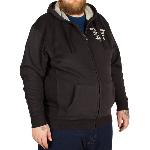 KAM New York Kapuzenpullover mit RV Schwarz