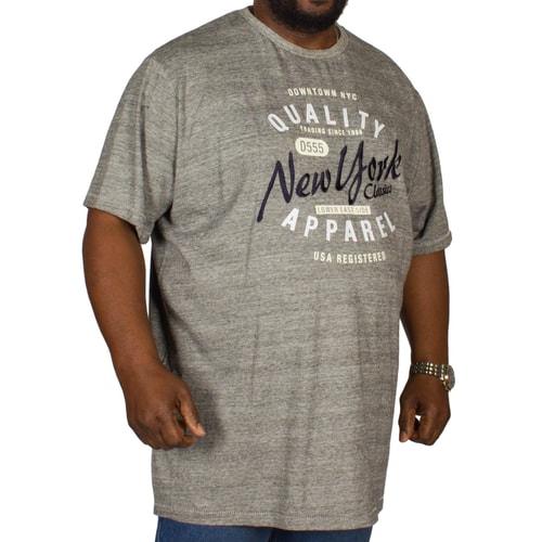 D555 T-Shirt mit New York Print Anthrazit 
