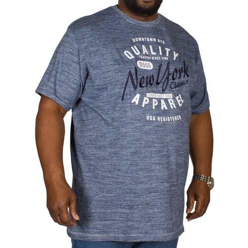 D555 T-Shirt mit New York Print Denim Blau 