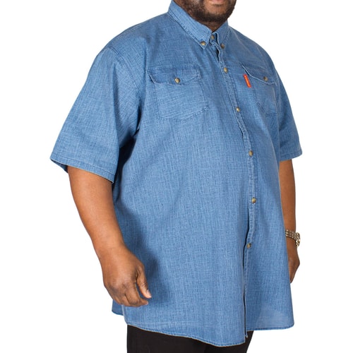 Fitzgerald Leinenhemd Terry Denim Blau 