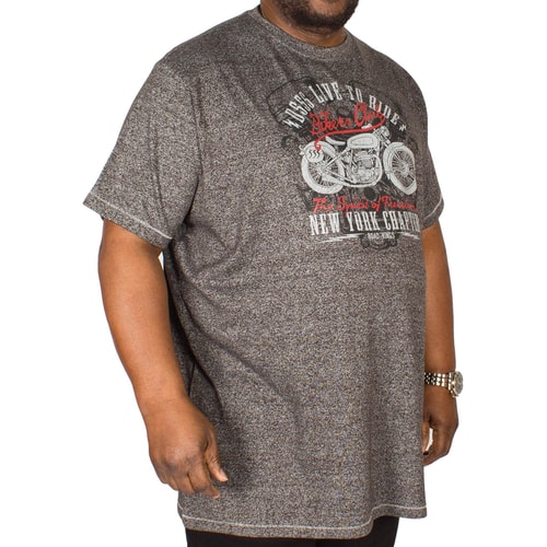 D555 Bikers Club T-Shirt Bradley Anthrazit Tall Fit 